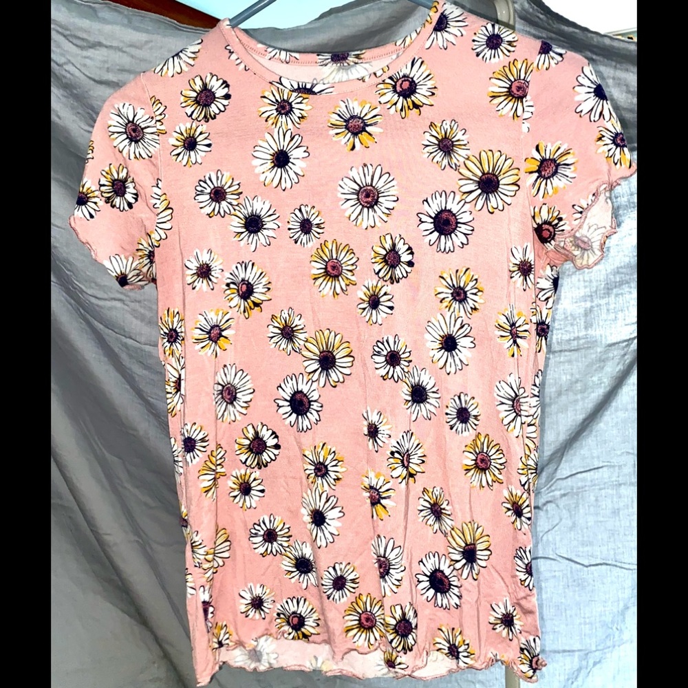 A pink top.
